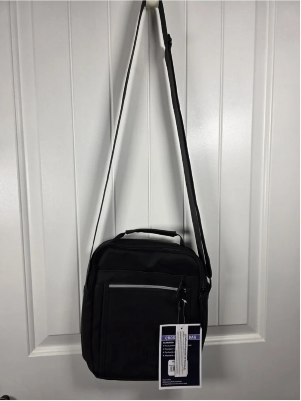 Duchamp London Crossbody Bag Black Mens Travel Messenger Shoulder Bag NWT